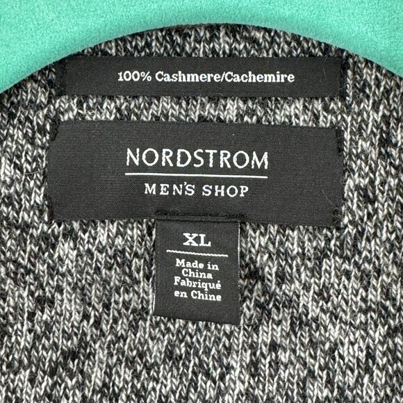 Nordstrom Mens Shop 100% Cashmere Tan V-Neck Sweater XL - Picture 2 of 5